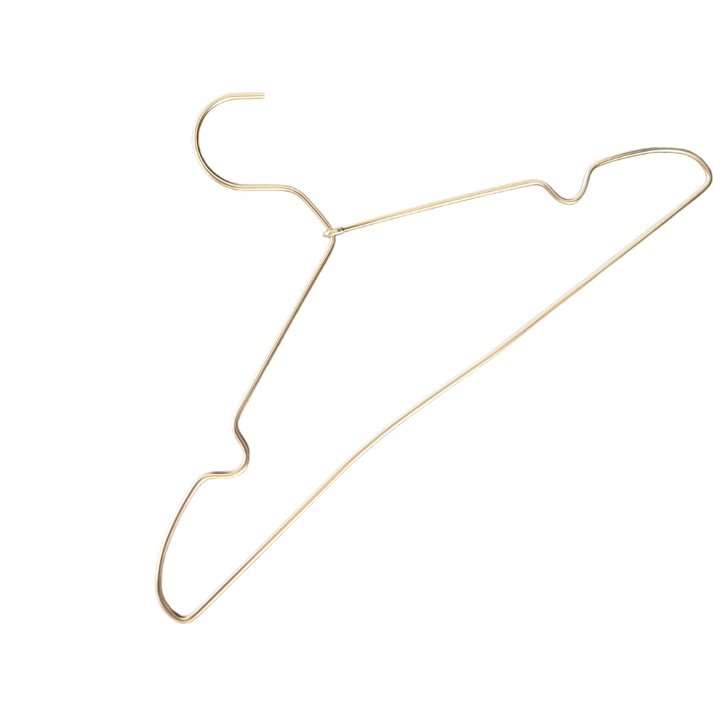 Fancy gold evening gown or wedding dress Gold Metal Clothes Hanger